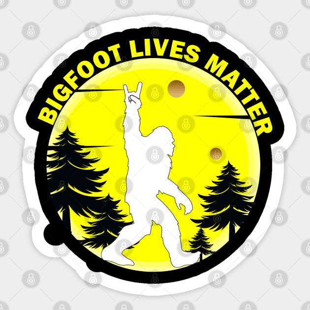 Bigfoot lives matter Sticker by JameMalbie